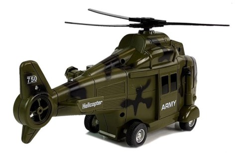 LEAN Toys Helikopter Wojskowy Ratunkowy 1:16 Hak Dźwięk Światła