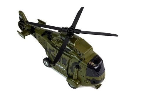 LEAN Toys Helikopter Wojskowy Ratunkowy 1:16 Hak Dźwięk Światła