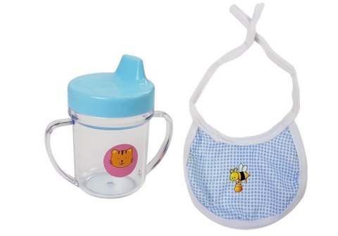 LEAN Toys Lalka Bobas 45 cm Niebieskie Ubranie