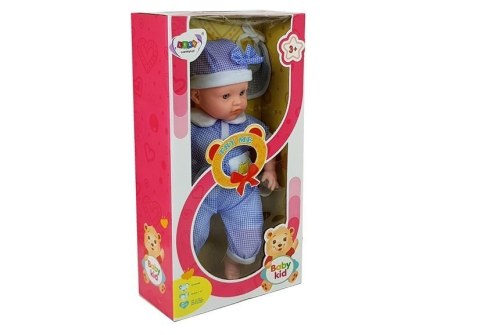 LEAN Toys Lalka Bobas 45 cm Niebieskie Ubranie