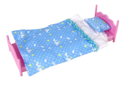LEAN Toys Lalka Meble Zestaw Łóżko Szafa Toaletka