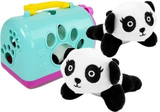 LEAN Toys Mała Panda z Transporterem Maskotka