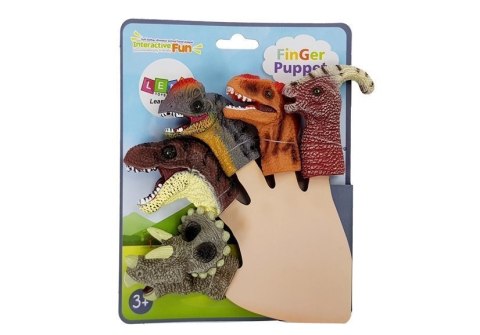 LEAN Toys Nakładki na Palce Dinozaury 5 elementów