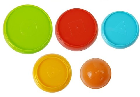 LEAN Toys Piramidka Kubeczki Układanka Zręcznościowa dla Malucha 5szt