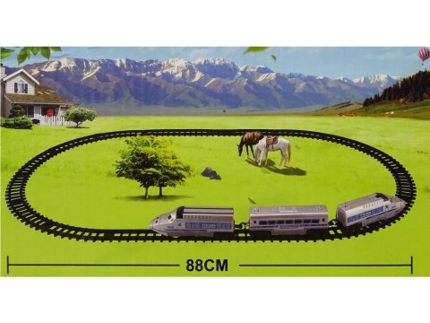 LEAN Toys Pociąg Kolejka na Baterie ze Światłami i Dźwiękiem