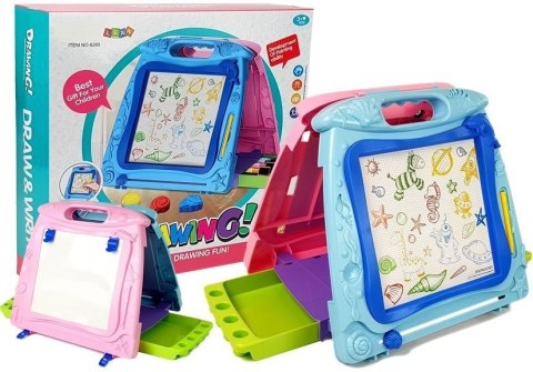 LEAN Toys Tablica do Rysowania Dwustronna Pisaki Magnesy