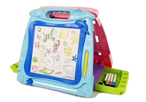 LEAN Toys Tablica do Rysowania Dwustronna Pisaki Magnesy