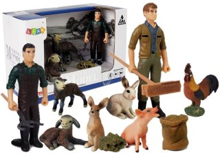 LEAN Toys Zestaw Figurek Farma Zwierzęta Domowe Rolnik