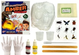 LEAN Toys Zestaw Kreatywny Prehistoria Stwórz Bursztyn Owady