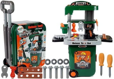 LEAN Toys Zestaw Narzędzi w Walizce Na Kółkach Warsztat Piła Śrubokręt