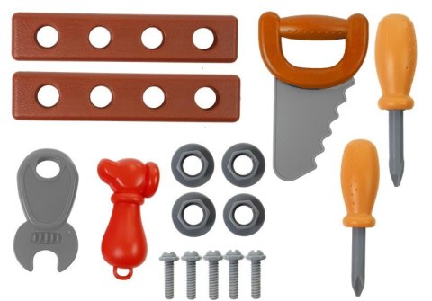 LEAN Toys Zestaw Narzędzi w Walizce Na Kółkach Warsztat Piła Śrubokręt