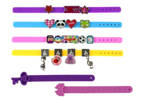 LEAN Toys Zestaw do Biżuterii Bransoletek Zawieszek Literki DIY