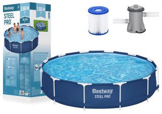 Bestway Basen ogrodowy stelażowy 366 x 76 cm zestaw Bestway 56681