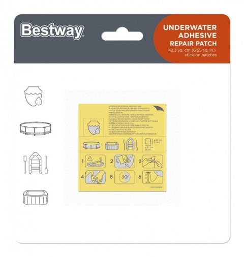 Bestway Wodoodporne Łatki naprawcze do Basenów Materaca Dmuchanego Bestway 62091