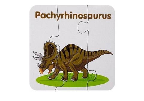 LEAN TOYS Puzzle Edukacyjne Dinozaury Angielski 10 Połączeń