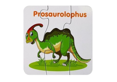 LEAN TOYS Puzzle Edukacyjne Dinozaury Angielski 10 Połączeń