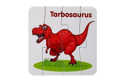 LEAN TOYS Puzzle Edukacyjne Dinozaury Angielski 10 Połączeń