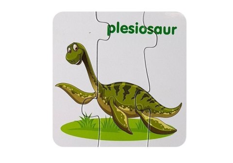 LEAN TOYS Puzzle Edukacyjne Dinozaury Angielski 10 Połączeń