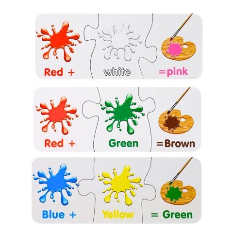 LEAN TOYS Puzzle Edukacyjne Kolory Po Angielsku 10 Połączeń