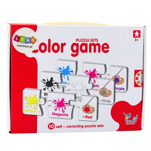 LEAN TOYS Puzzle Edukacyjne Kolory Po Angielsku 10 Połączeń