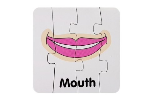 LEAN TOYS Puzzle Edukacyjne Układanka Części Ciała 10 Połączeń Angielski