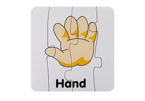 LEAN TOYS Puzzle Edukacyjne Układanka Części Ciała 10 Połączeń Angielski