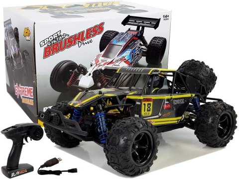 LEAN Toys Auto Terenowe Buggy Zdalnie Sterowane 1:18 Żółty ENOZE 9303E 45 km/h