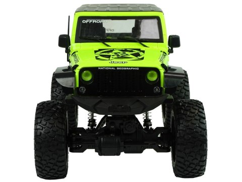 LEAN Toys Auto Terenowe Rock Crawler 2.4 GHz Zielone Amortyzatory 4x4