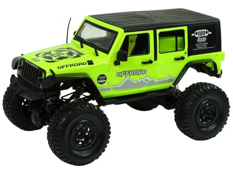 LEAN Toys Auto Terenowe Rock Crawler 2.4 GHz Zielone Amortyzatory 4x4
