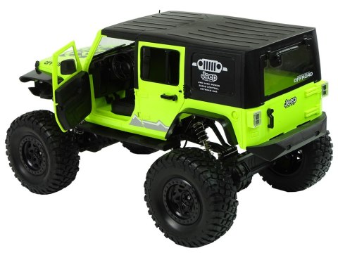 LEAN Toys Auto Terenowe Rock Crawler 2.4 GHz Zielone Amortyzatory 4x4