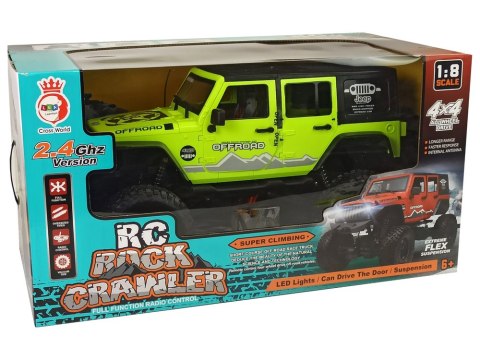 LEAN Toys Auto Terenowe Rock Crawler 2.4 GHz Zielone Amortyzatory 4x4