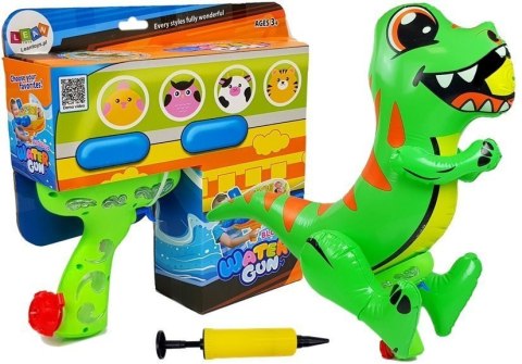 LEAN Toys Duży Pompowany Pistolet Na Wodę Dinosaur