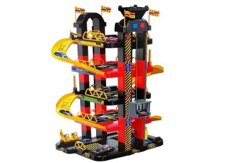 LEAN Toys Garaż Parking 5- poziomowy Winda na Baterie 10 Autek Światła
