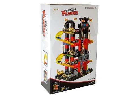 LEAN Toys Garaż Parking 5- poziomowy Winda na Baterie 10 Autek Światła