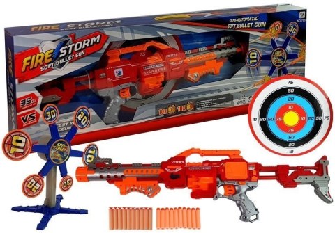 LEAN Toys Karabin na Piankowe Strzałki z Tarczą Obrotowy Cel 66 cm