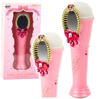 LEAN Toys Magiczne Lustro Z Mikrofonem USB MP3 Światła Dźwięki Różowy