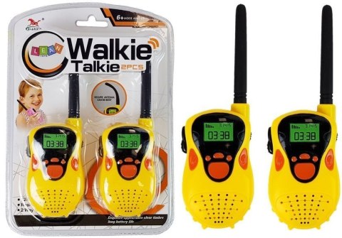 LEAN Toys Walkie Talkie Krótkofalówki Zasięg 100 m Żółte Dla Dzieci