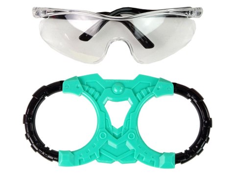 LEAN Toys Zabawki Kosmiczne Miecz Świetlny Turkusowy Okulary Ochronne Dźwięk
