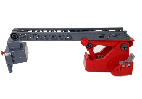 LEAN Toys Zestaw DIY Wóz Strażacki 2w1 Wymienne Podnośniki Śrubokręt Dźwięk Efekty Świetlne Kask