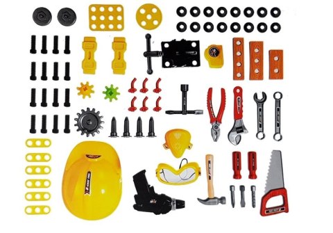 LEAN Toys Zestaw Majsterkowicza na baterie 3w1 Walizka Warsztat 85 elementów 56cm