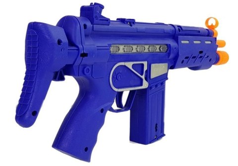 LEAN Toys Zestaw Policyjny Pistolet Odznaka Granatowy Dźwięk Efekty Świetlne 37cm