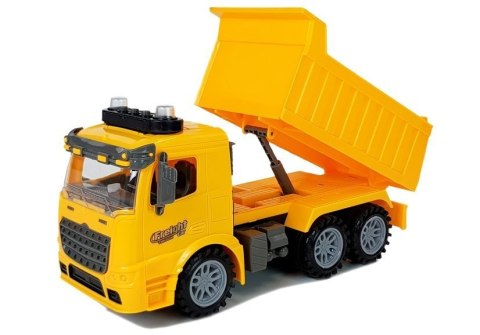 LEAN Toys Zestaw Wywrotka 1:14 Znaki Drogowe Światła Fotoradar Żółta