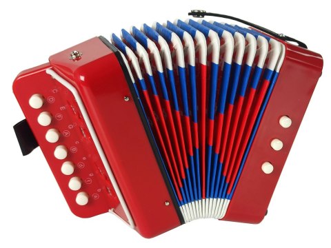 LEAN Toys Akordeon Instrument Dla Małego Muzyka Czerwony