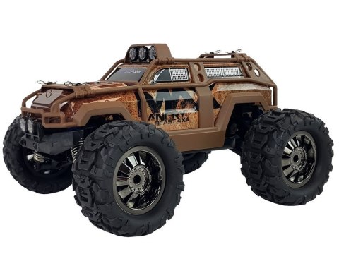 LEAN Toys Auto Rajdowe Off-Road Zdalnie Sterowane Brązowa 2.4G 1:18 35 km/h Kontrola Prędkości