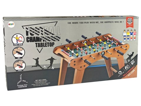 LEAN Toys Duzy Stół Piłkarski Drewniany Gra Piłkarzyki