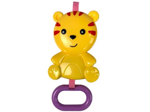 LEAN Toys Kołyska Bujaczek Fotelik Krzesełko 2w1 Niebieski Tygrysa Dźwięki Wibracja