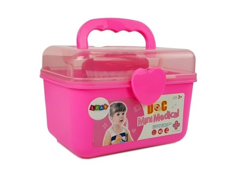 LEAN Toys Zestaw Lekarski Mały Dentysta Akcesoria W Walizce Różowy