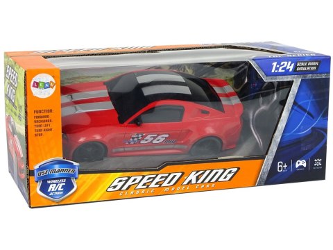 LEAN Toys Auto Sportowe R/C 1:24 Wyścigi Czerwone Przyciemniane Szyby