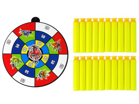 LEAN Toys Dinobots 2w1 Dinozaur Pistolet na Strzałki Fioletowy Triceratops Tarcza