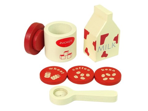 LEAN Toys Drewniany Ekspres do Kawy Akcesoria Kuchnia Dzieci